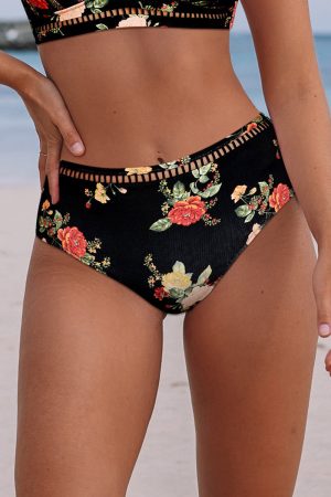 Floral Printed Mid-rise Bikini Bottom