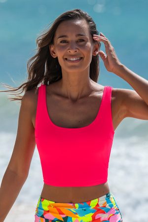 Floral Back Lace Up Bikini Tops