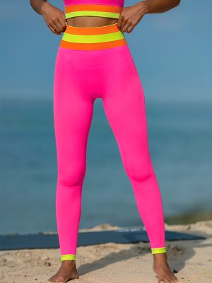 Color Block High Waist Sports Leggings