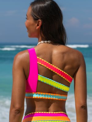 Color Block Patchwork Bikini Tops