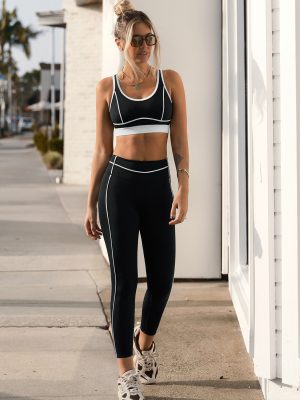 ColorSoft? Contrast Trim High-Waisted Leggings Set