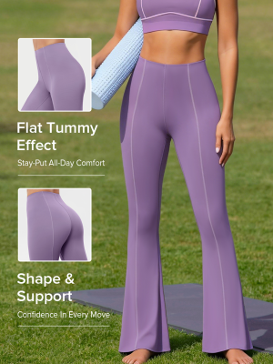 SculptForm? High Waisted Tummy Control Flared Yoga Leggings