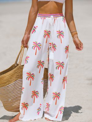 Flower Print Pocket Design Cover-Ups